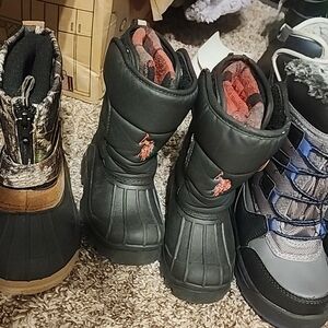 Stylish Black Kids Snow Boots